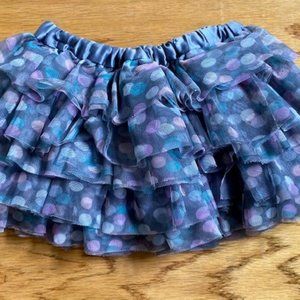 Girl's 2T Ruffle Tutu Skirt w/Polka Dots